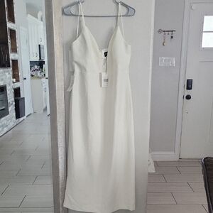 Bardot Strapless Cream Dress